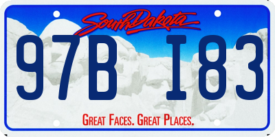 SD license plate 97BI83
