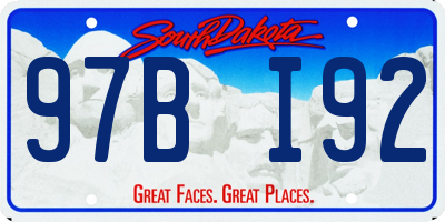 SD license plate 97BI92