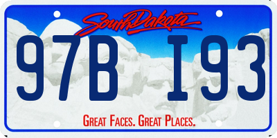 SD license plate 97BI93