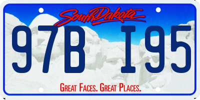 SD license plate 97BI95