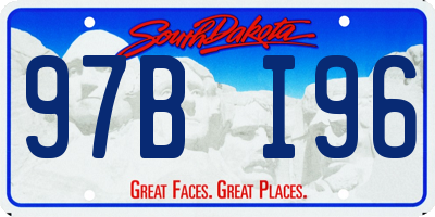 SD license plate 97BI96