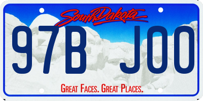 SD license plate 97BJ00