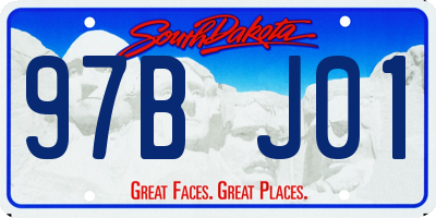 SD license plate 97BJ01