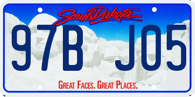 SD license plate 97BJ05