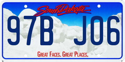 SD license plate 97BJ06