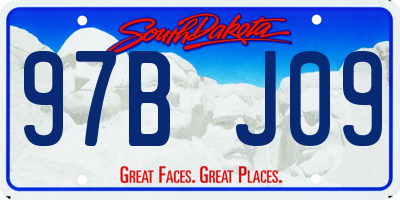 SD license plate 97BJ09