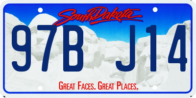 SD license plate 97BJ14
