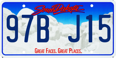 SD license plate 97BJ15