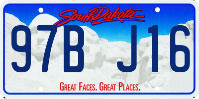 SD license plate 97BJ16