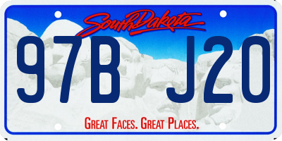 SD license plate 97BJ20