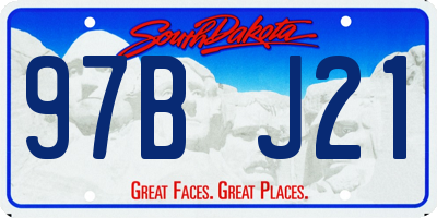 SD license plate 97BJ21