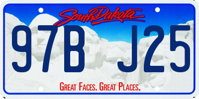 SD license plate 97BJ25
