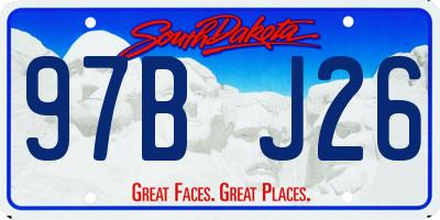 SD license plate 97BJ26