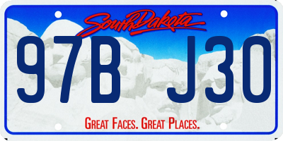 SD license plate 97BJ30