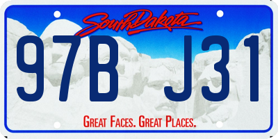 SD license plate 97BJ31