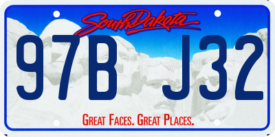 SD license plate 97BJ32