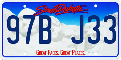 SD license plate 97BJ33