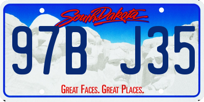 SD license plate 97BJ35