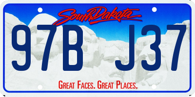 SD license plate 97BJ37