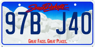 SD license plate 97BJ40