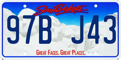 SD license plate 97BJ43