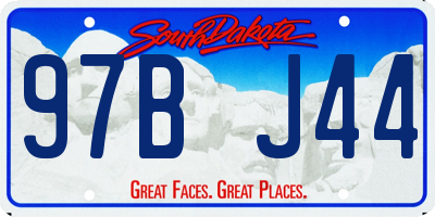 SD license plate 97BJ44