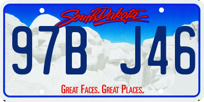 SD license plate 97BJ46
