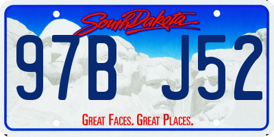 SD license plate 97BJ52