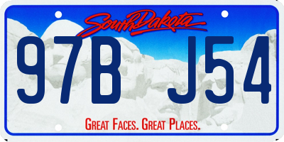 SD license plate 97BJ54