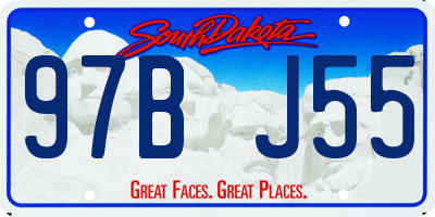 SD license plate 97BJ55