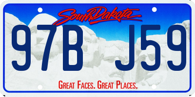 SD license plate 97BJ59