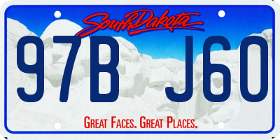 SD license plate 97BJ60