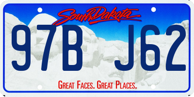 SD license plate 97BJ62