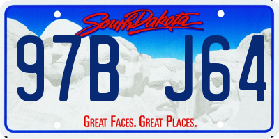 SD license plate 97BJ64