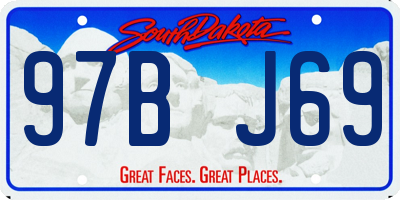 SD license plate 97BJ69