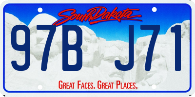 SD license plate 97BJ71