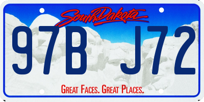 SD license plate 97BJ72