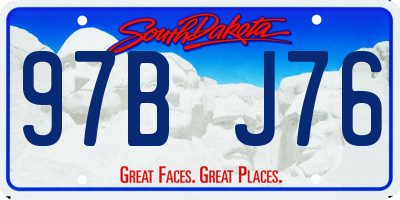 SD license plate 97BJ76