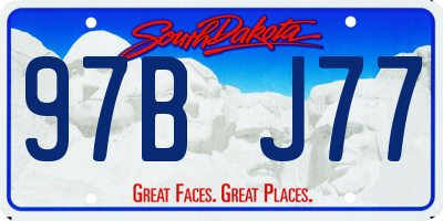 SD license plate 97BJ77