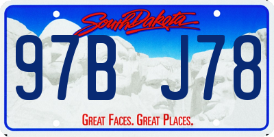 SD license plate 97BJ78