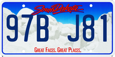 SD license plate 97BJ81