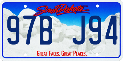 SD license plate 97BJ94