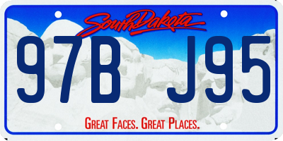 SD license plate 97BJ95