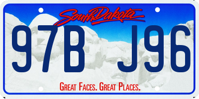 SD license plate 97BJ96