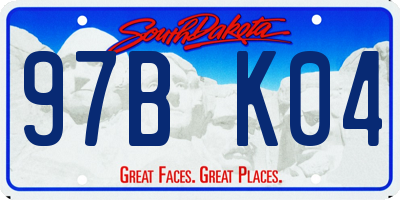SD license plate 97BK04