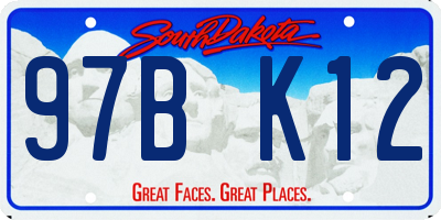SD license plate 97BK12