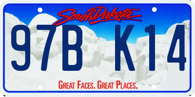 SD license plate 97BK14
