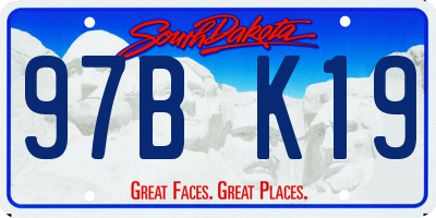 SD license plate 97BK19