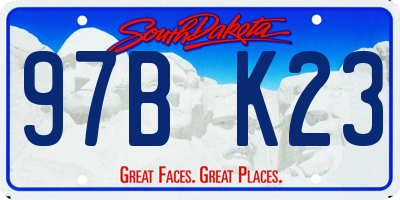 SD license plate 97BK23