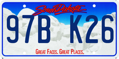 SD license plate 97BK26